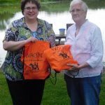 "Amanda Pough, member of FLKC, presented the Pet Oxygen Mask kits to Beth Harrington, Assistant Director/EMS Coordinator".